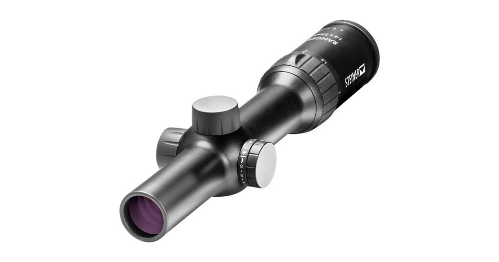 Schwarzfarbiger Zielfernrohr mit Vergrößerung